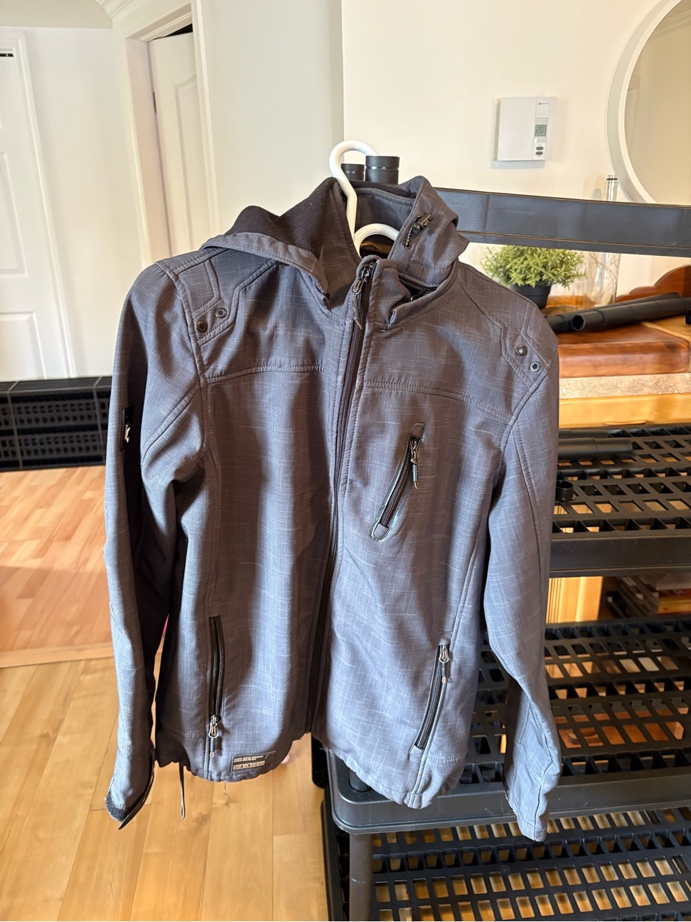 Point Zero Men's Hooded Jacket in Charcoal Gray